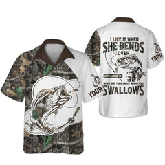 Maxcorners I Love It When She Bends Over Fishing Shirt, Fishing T-Shirts Funny, SPF Shirts For Men, Men Long Sleeve Shirts