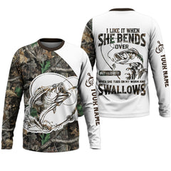 Maxcorners I Love It When She Bends Over Fishing Shirt, Fishing T-Shirts Funny, SPF Shirts For Men, Men Long Sleeve Shirts
