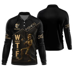 Maxcorners Where's The Fish, Funny Skeleton Fishing Shirts, UPF Fishing Shirts, Gag Gifts For Men, Funny Fishing Shirt