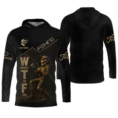 Maxcorners WTF Where's The Fish, Funny Skeleton Shirts, UPF Fishing Shirts, Gag Gifts For Men, Mens Casual Shirts