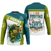 Maxcorners I Like Fishing Fishing UPF Shirts, Breathable Long Sleeve Shirt, Funny Fishing T-Shirt, Men Long Sleeve Shirt