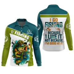 Maxcorners I Like Fishing Fishing UPF Shirts, Breathable Long Sleeve Shirt, Funny Fishing T-Shirt, Men Long Sleeve Shirts