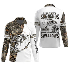Maxcorners I Love It When She Bends Over SPF Shirt, Long Sleeve Fishing Shirts, Fishing UPF Shirts, Funny Fishing Shirt