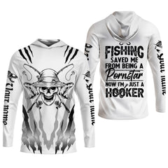 Maxcorners Fishing Saved Me From Becoming a Pornstar SPF Shirts For Men, Breathable Long Sleeve Shirt, Gag Gifts For Men