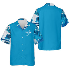 Maxcorners Blue Fishing SPF Shirt, Funny Fishing Shirt, Fisherman Outfit, Mens Casual Shirts