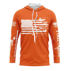 Maxcorners American Flag UV Protection Fishing Hunting Shirt For Fisherman Hunter A44 LM0501