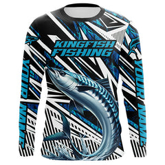 Maxcorners King Mackerel Fishing Custom Long Sleeve Performance Shirts, Kingfish Saltwater Fishing Shirt LM2408