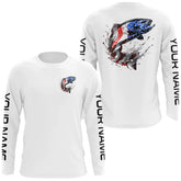 Maxcorners Custom Patriotic American Flag Trout Fishing Shirts, Trout Fishing Tournament Jerseys LM0501