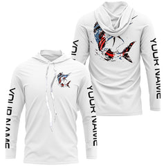 Maxcorners Custom Patriotic American Flag Sailfish Fishing Shirts, Sailfish Fishing Tournament Jerseys LM0501