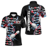 Maxcorners Bowling Is In My Dna Custom Bowling Polo Shirts For Men And Women Bowling Team Bowling League Shirt