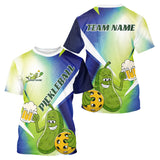 Maxcorners Custom Funny Pickles Loves Beer And Pickleball Polo Shirts For Men, Pickleball Team Shirt LM1307