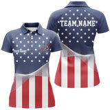 Maxcorners Custom American Flag Patriotic Pickleball Polo Shirts For Men, US Pickleball