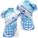 Maxcorners Blue Flame Pickleball Ball Custom Pickleball Polo Shirts For Men, Outdoor Pickleball Jerseys