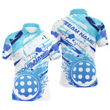 Maxcorners Blue Flame Pickleball Ball Custom Pickleball Polo Shirts For Men, Outdoor Pickleball Jerseys