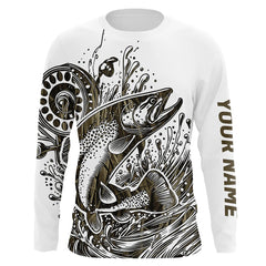 Maxcorners Custom Trout Fly Fishing Shirts, Grass Lake Camouflage Trout Fishing Shirt MT2108