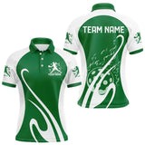 Maxcorners Custom Green Pickleball Polo Shirts For Men, Flame Pickleball Tournament Team Shirt LM1307