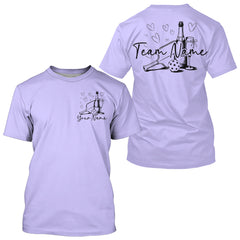 Maxcorners Custom Purple Pickleball T-Shirts For Men, Pickleball And Wine Lovers Uniform LM0803