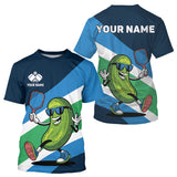 Maxxcorners Custom Funny Pickleball Polo Shirts For Men, Cool Pickles Playing Pickleball Humorous Shirt MT0307