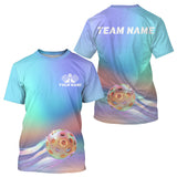 Maxcorners Custom Holographic Gradient Pickleball Polo Shirts For Men, Pickleball Tournament Shirt LM1307