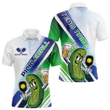 Maxcorners Custom Funny Pickles Play Pickleball Polo Shirts For Men, Humorous Pickleball Team Shirt LM1307