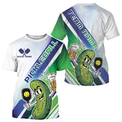 Maxcorners Custom Funny Pickles Play Pickleball Polo Shirts For Men, Humorous Pickleball Team Shirt LM1307