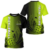 Maxcorners Custom Green Pickleball Wings Jerseys Outdoor Pickleball Polo Team Shirts For Men LM2206