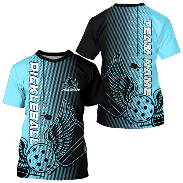 Maxcorners Custom Blue Pickleball Wings Jerseys Outdoor Pickleball Polo Team Shirts For Men LM2206