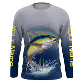 Maxcorners Tuna saltwater fishing personalized custom name performance long sleeve fishing shirts uv protection LM2408