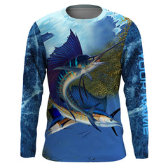 Maxcorners Sailfish fishing blue deep sea Custom UPF fishing Shirts jersey, custom fishing shirts with hood LM2408
