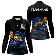 Maxcorners Funny American Flag Golf ball Mens golf polo shirts custom golf and beer golf apparel for mensMT0306