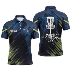 Maxcorners Green and blue Mens disc golf polo shirts custom disc golf team disc golf jersey MT0510