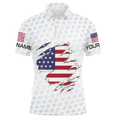 Maxcorners Golf White Golf Ball Skin Customized Name 3D Polo Shirt