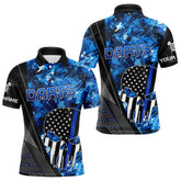 Maxcorners Black And White American Flag Skull Darts Blue Camo Darts Shirts For Men Custom Team Darts Jersey