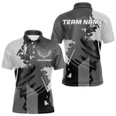Maxcorners Personalized Gray camo Golf polo shirts for men custom camo golf shirts, unique golf gifts