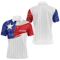 Maxcorners Mens golf polo shirts Texas flag patriotic custom name golf shirts for men, gift for the golfers
