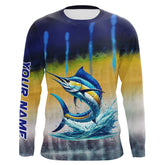 Maxcorners Personalized Marlin Fishing jerseys, Marlin scales UV protection performance saltwater fishing shirt LM2408