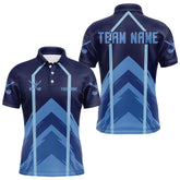 Maxcorners Golf polo shirts For Mens custom team mens golf top, unique golf gifts | BlueMT0306