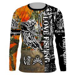 Maxcorners Reaper Halloween Fishing Customize Name 3D Shirts