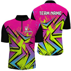 Maxcorners Colorful Bowling Jersey Customized Name, Team Name 3D Shirt