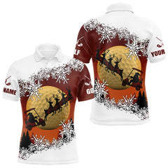 Maxcorners Christmas Golf Polo Shirts For Men Custom Mens Golf Outfit, Christmas Golf Gifts LM2110