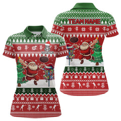 Maxcorners Funny Ugly Christmas Santa Disc Golf Custom Team Name Frisbee Golf Xmas Outfit