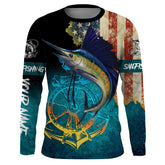 Maxcorners Sailfish fishing American flag patriotic Custom upf fishing Shirts jersey, custom fishing shirts LM2408