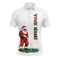 Maxcorners Funny Santa Golfer Christmas Golf Jersey Customized Name 3D Shirt Unisex