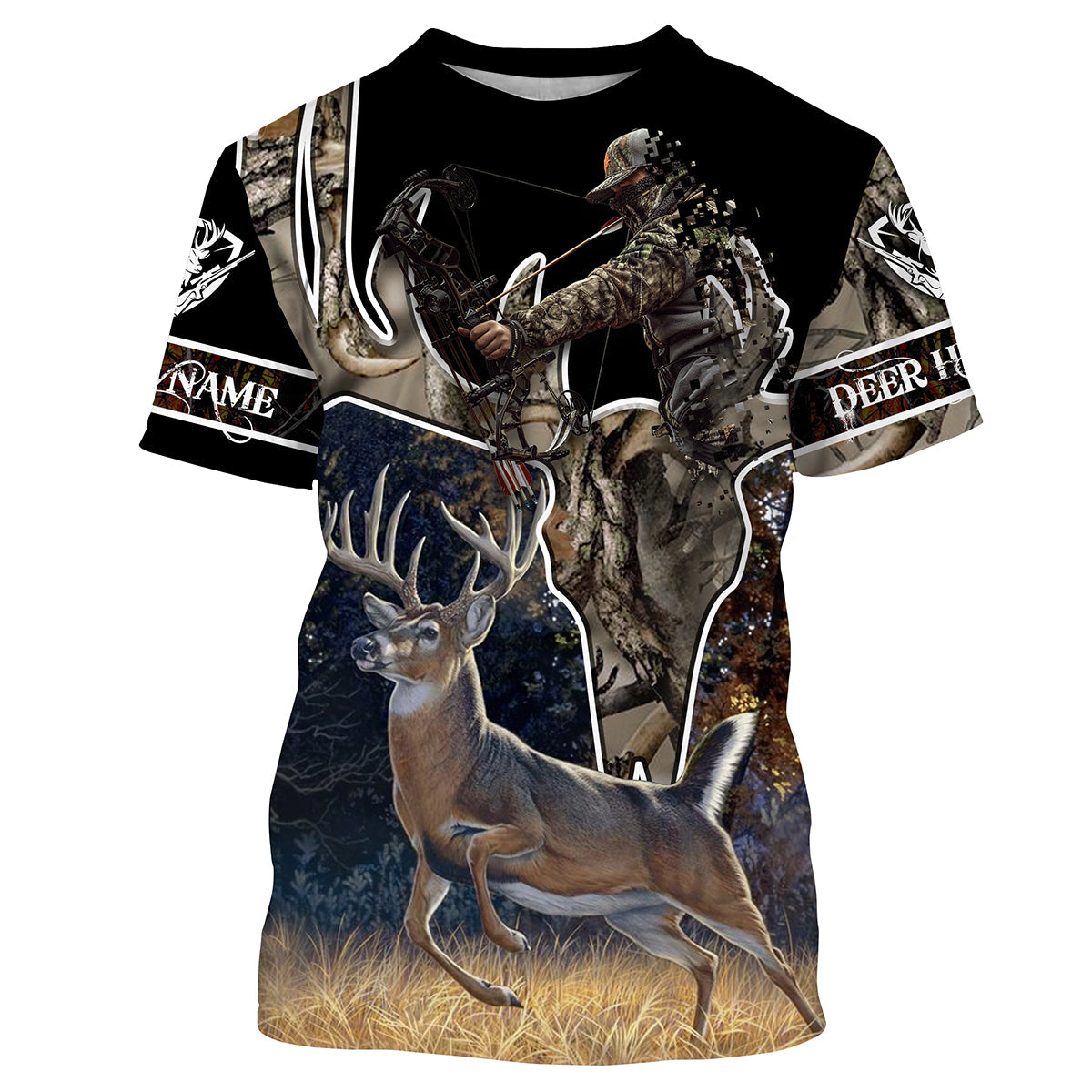 Maxcorners Deer Hunting Customize Name 3d Shirts