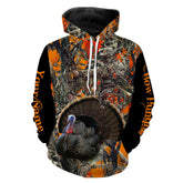 Maxcorners Turkey Hunting Orange Customize Name 3D Shirts