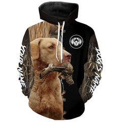 Maxcorners Chesapeake bay Retriever Hunting Dog Custom Name Hoodie Shirt for Hunter | Grouse
