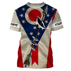 Maxcorners Archery Bow Hunting Ohio flag custom Name 3D All over print Shirts - Archers Gifts for Adult and Kid LM2608