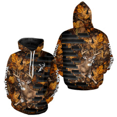 Maxcorners Deer Buck Hunting 3D All Over Printed Hoodie, Sweatshirt Hunting for Deer Hunter LM1112