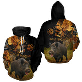 Maxcorners Personalized Wild Hog Hunting Camouflage Full Printing Shirts, Custom Name, Hunting Season LM1109