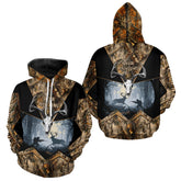 Maxcorners Custom 3D Deer Hunting Forest Camo with Big Buck Shirt for Men, Best Hunting Gifts for Hunters LM2608